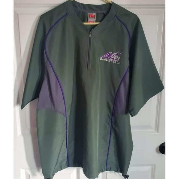 Nike Team Fit Dry Pullover Green/Purple Evansville Aces Basketball Team Medium - Picture 1 of 1